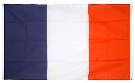 Digni Drapeau de Balcon (avec 4 Oeillets) France - 90 x 150 cm Sticker Gratuit