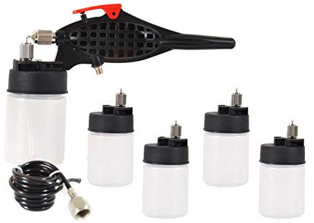 Airbrush Hobby Kit 0,5mm Düse Spritzpistole mit 5 Farbe Cup