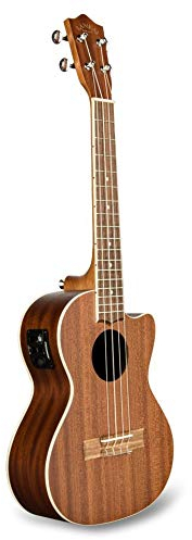 Lanikai MA-CET Tenor-Ukulele, Mahagoni, Elektro-Cutaway mit Gigbag