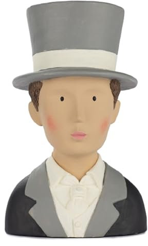 Baden Import Herrenkopf Bräutigam im Anzug und mit Zylinder