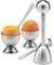Hovome Egg Topper Set Stainless Steel Egg Shell Separator Remover Egg Opener Egg Cups and Spoons Kitchen Tool Cooking Utensils Kitchen Gadget
