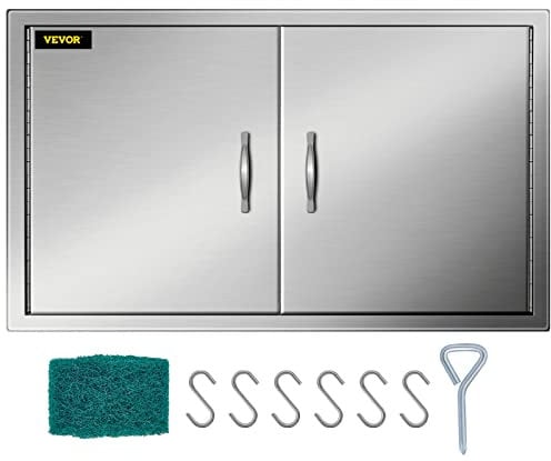 VEVOR Porte d'accès pour Barbecue 39 x 26 po Porte Simple en Acier Inoxydable Parfait pour les cuisines extérieures et les îlots de barbecue