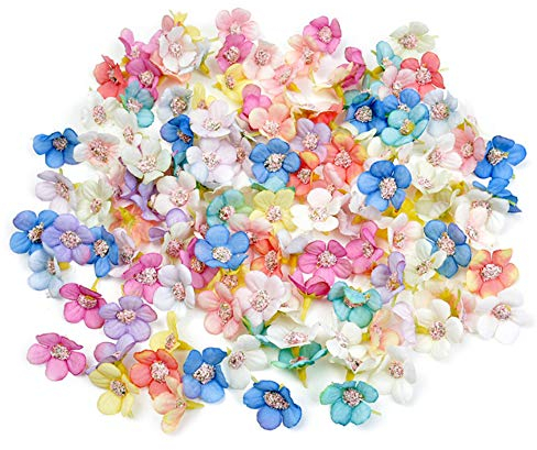 Zasiene Künstliche Blumenköpfe 100 Stück Multicolor Blüten Gänseblümchen Kunstblumen Unechte Blumen für Handwerk Home Deko Hochzeit Party Blumen Deko