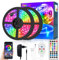 segrass LED Strip 15m,RGB LED Streifen,Sync mit Musik,App-Steuerung,Farbänderungen LED Band,SMD 5050,Lichtband Leiste für Schlafzimmer,Schmücken,Küche(2 Rollen von 7.5m)