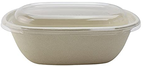 Signature Packaging - Takeaway Bowl Container with Lid - 25 Pack -Eco Friendly - 770ml
