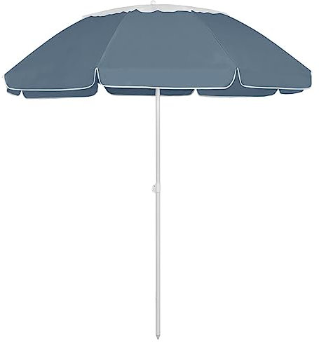 vidaXL Sombrilla de Playa, Parasol Toldo Protector Decorativo, Refugio Solar, Paraguas para Jardín Patio Terraza Exterior, Azul 300 cm