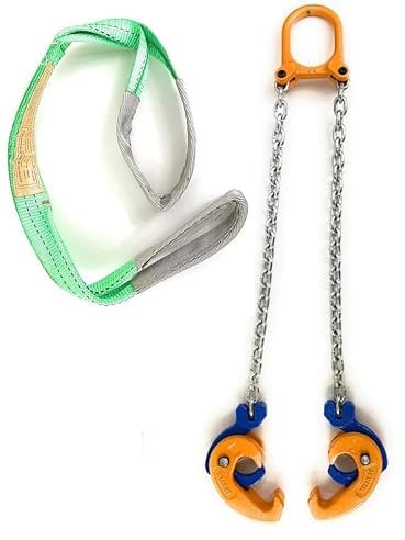 55 Gallon Drum Lifting Chain Hoist with 1 Ton Capacity - Webbing Sling Included for Extra Attachment Options Forklift, Crane, Jib Boom, Chain Lifter…