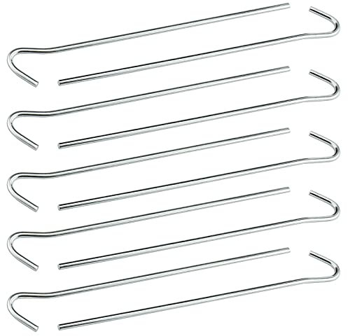 JKG® 10 Pack - Strong Metal Ground Tent Pegs Heavy Duty Hard Ground - Sheet Garden Netting Stakes Outdoor Camping Hiking Plant support Gazebo Anchor Tarpaulin Canopy Weed Control Hooks