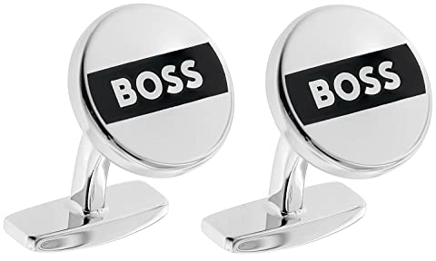 BOSS Herren Rory CUFFLINKS, Silver40, Einheitsgröße EU