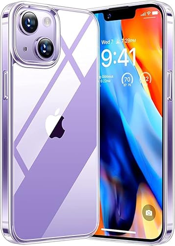TORRAS For iPhone 14 Plus Case Clear [Real 100% Never-Yellowing & 4K Clear] [NO.1 Military Drop Protective] Silicone Slim Thin iPhone 14 Plus Phone Case Soft Fit Shockproof iPhone 14 Plus Cover Clear