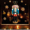 Wandtattoo Loft Fensterbilder Weihnachten mit Nussknacker und Sternen – Wiederverwendbar – A4 Bogen, 29 Sticker – Weihnachstdeko Fenster Kinderzimmer, Weihnachtsbilder Fenster, Fensterbild Winter