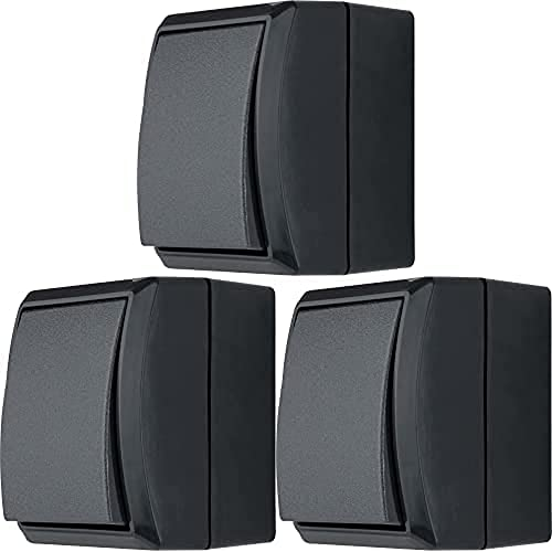 REV 0007301900 AquaForm, Ausschalter - Wechselschalter Feuchtraum IP44, Aufputz, anthrazit, 3er Pack