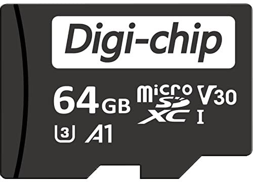 64GB Micro SD Memory Card for Samsung A52s, A53, A33 5G, Class 10 UHS-1 U3 MicroSDXC Digi-Chip High Speed 90mb/s V30 Memory Card