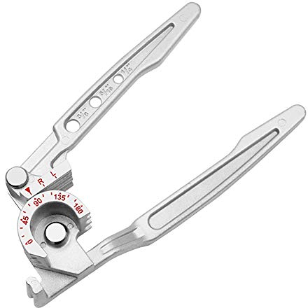 BOSUGE Manueller Rohrbieger, 0-180 Grad Rohrbieger – Kupferbieger für 1/4 5/16 3/8 Rohrbiegewerkzeuge für Kupfer-, Messing-, Aluminium- und dünne Stahlrohre