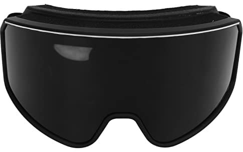 Alomejor Antifog Ski Goggles Double Layer Lenses UV Protection Windproof Snow Goggles for Men Women Youth (Black Frame Black Lens)
