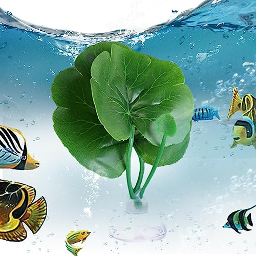 Facynde Betta Hängematte | Faux Betta Fischblatt-Hängematte für kleines Aquarium,Blattpolster mit Saugnapf, Fischruheplatz, Fischbett für Tank-Betta-Fische