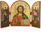 NKlaus Jesus Christus Ikone Triptychon Holz 25x16cm Christlich 13798