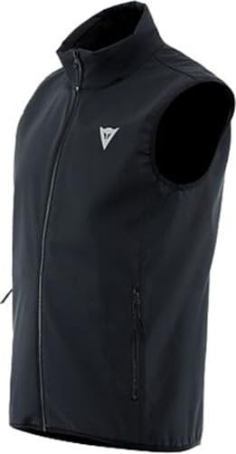 Dainese - No Wind Thermo Vest, Chaleco Térmico Cortaviento, Transpirable, Capa sin Mangas para Motos, Hombre, Negro, L