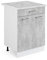 Vicco Unterschrank R-Line, Beton/Weiß, 60 cm mit Schubladen