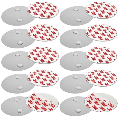10 x Rauchmelder Magnethalter 70mm Durchmesser, Rauchmelder Klebepads Magnethalterung, Magnethalterung Rauchmelder, Magnet Befestigung für Rauchwarnmelder