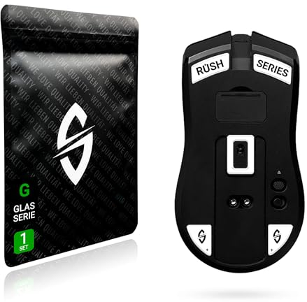 SensoryBoost Rush Glass Glides Set for Razer Viper Ultimate - Ultra Fast & Gentle, Polished, Rounded Edges, Enormous Durability - Replacement Mouse Feet, Skates - Gaming Mouse Accessories