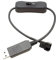 Domasvmd Cable adaptador de alimentación USB a 4 pines PWM de 5 V a 12 V con funda USB para ventilador de PC, cable convertidor con interruptor de encendido y apagado USB a cable adaptador de