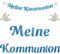 Kommunion Girlande Meine Kommunion Girlande Alles Gute zur Kommunion Banner Girlande Gold Glitzer Deko Taufe Konfirmation Papiergirlande Dekobanner Hängedeko für Taufe Party (Blau)