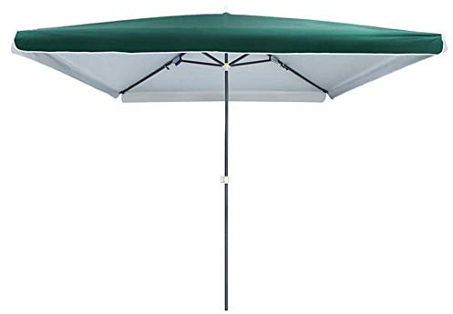 ASumPio Ombrellone Grande | Quadrato 2X2M| Sunny Rain Dual Use - Ombrelloni Da Esterno - Per Terrazza/Giardino/Balcone/Campeggio | Altezza 190 Cm | - Senza Base (Verde 2X2M)