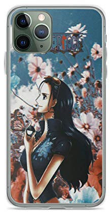 Phone Case One Piece Nico Robin Flowers Compatible with iPhone 11 12 13 14 15 Pro Max Mini XR SE 2022 7 8 X Xs 6S Plus For Samsung S21 S22 S23 Ultra A12 A51 A71 5G Transparent