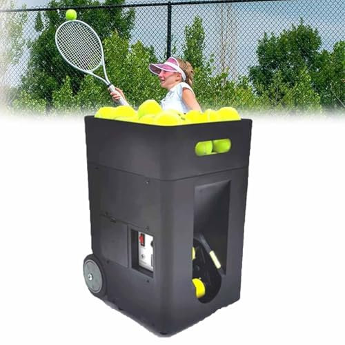 URJWAN Advanced Tennis Ball Machine - Portable, High Capacity, Variable Speed & Spin, Battery Operated, Remote Control, for Beginners to Advanced Players - Perfect Practice Partner.