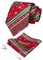 JEMYGINS Herren Weihnachts Krawatte Muster Woven Party Krawatte & Einstecktuch Set Rot Grün gestreift Schneeflocke
