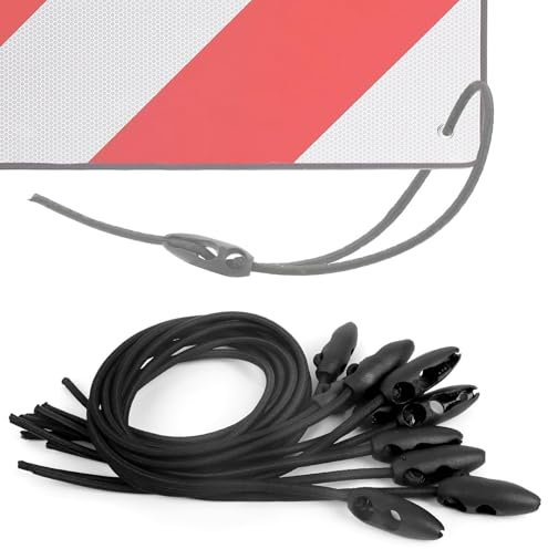 12 Piezas Tensor de Equipaje para señal de Advertencia Italia y España - 50cm Correas tensoras portabicicletas Longitud Ajustable para señal de Advertencia Autocaravana Bicicletas Motos Camping