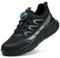 RASEARY Zapatos de Seguridad para Hombre Mujer Ligeros Zapatillas de Seguridad con Punta de Acero Zapatos de Trabajo Zapatillas Trabajo Comodo Antideslizantes，Negro 45 EU