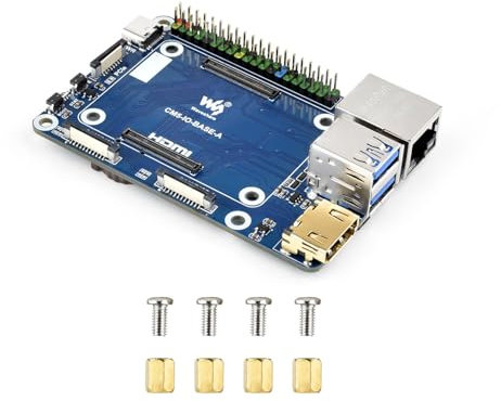 Waveshare CM5 Mini Base Board (A) Compatible with Raspberry Pi Compute Module 5 Lite/eMMC Series, Suitable for Evaluating The Raspberry Pi CM5 or Being Integrated into End Products