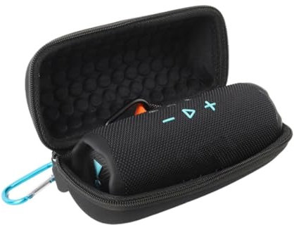 Sac de Transport Rigide pour JBL Flip 7, Enceinte Bluetooth Portable et Etanche, Sac de Rangement Protecteur Compact, 21 x 10 x 9cm (Noir)