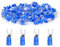 ERGAOBOY 200Pcs 16-14 AWG Insulated Fork Spade Wire Connectors, Blue U-Type Electrical Crimp Terminal