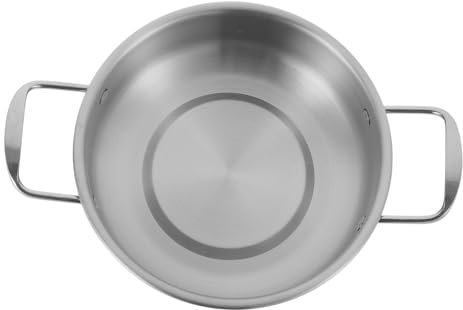 VALICLUD Wok De Acero Inoxidable 18cm Sartén De Metal Resistente Multifuncional Para Cocina Doméstica y Restaurante