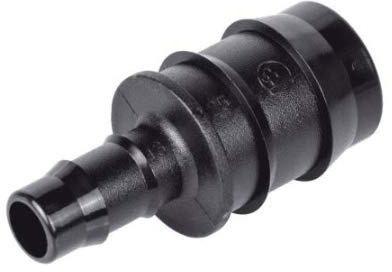 1 to 1/2 Reducing Joiner Pond Pipe Connector for Corrugated Hose, Barbed Step Down Fitting, 25mm to 13mm Hose Adapter