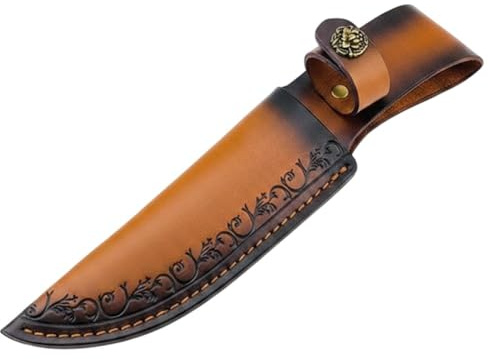 Ymxygz Leather Knife Sheath, Straight Knife Holster Vertical Knife Holster with Belt Loop Case Holder Bag for Blade Knife