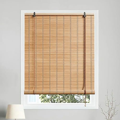 100X100cm Estores De Bambú,Cortina De Madera Natural Persiana Enrollable para Ventanas,Aislamiento Protección Solar y Privacidad Estor Bambus,Cortinas en Exterior e Interio con Elevador