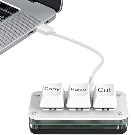 Generisch Copy-Paste-Button Kompaktes Minitastenfeld mit DREI Tasten | PC Copy Paste USB-Keyboard Für Home-Office Reisen Tägliches Arbeiten Game-Design