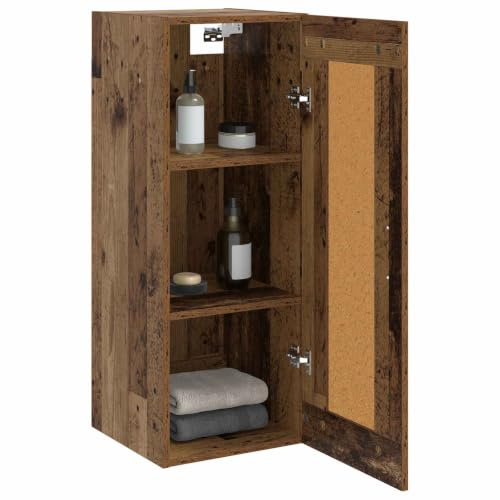 vidaXL Wandschrank Holz antik 34,5 x 34 x 90 cm