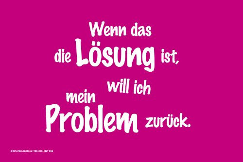 Laptoptuch Wenn das die Lösung ist aus Microfaser in 30 cm x 20 cm von Rannenberg&Friends