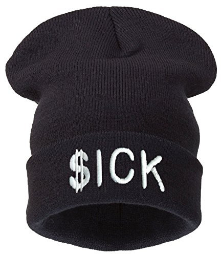 Beanie HatsDamen Strickmütze Schwarz (sick)