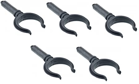 wellenshop 5X Nuova Rade Ruderdolle für Ø 56 mm Ruder Kunststoff Schwarz Rudergabel Ruderhalterung Schlauch-Boot Ruder-Zubehör
