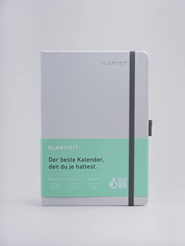 KLARHEIT 8 Produktivitätsplaner A5 – 6-Monats-System für Fokus, Zielsetzung & Stressabbau – Hardcover Notizbuch mit Vision-Action-Reflection Framework & Stifthalter, Made in Germany | Light