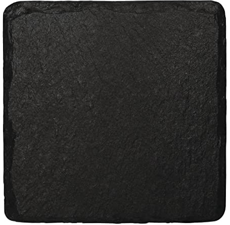 Olympia Natural Slate Small Presentation Display Tray 130x130mm, 4 Pack | Oil-resistant, odor-resistant treatment protects the surface, making it versatile enough to use as a tabletop sign.