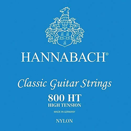 Hannabach Classical Guitar Strings Series 800 Low Tension silver-plated E1, 8001HT, strings for guitar (silver-plated copper wire, low tension, for entry-level classical guitars)