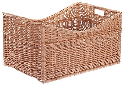 e-wicker24 Alles aus Weide e-wicker24 Alles aus Weide Cesta para Chimenea de Mimbre, Cesta de Madera de Mimbre, Cesta Rectangular para Chimenea de Mimbre, Cesta de Mimbre para leña (Natur_1)