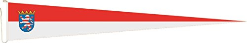 U24 Langwimpel Hessen Fahne Flagge Wimpel 200 x 40 cm Premiumqualität